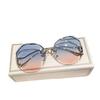 Sunglasses Women'S Round Face Tide Sunglasses Uv Protection Big Face Thin Summer