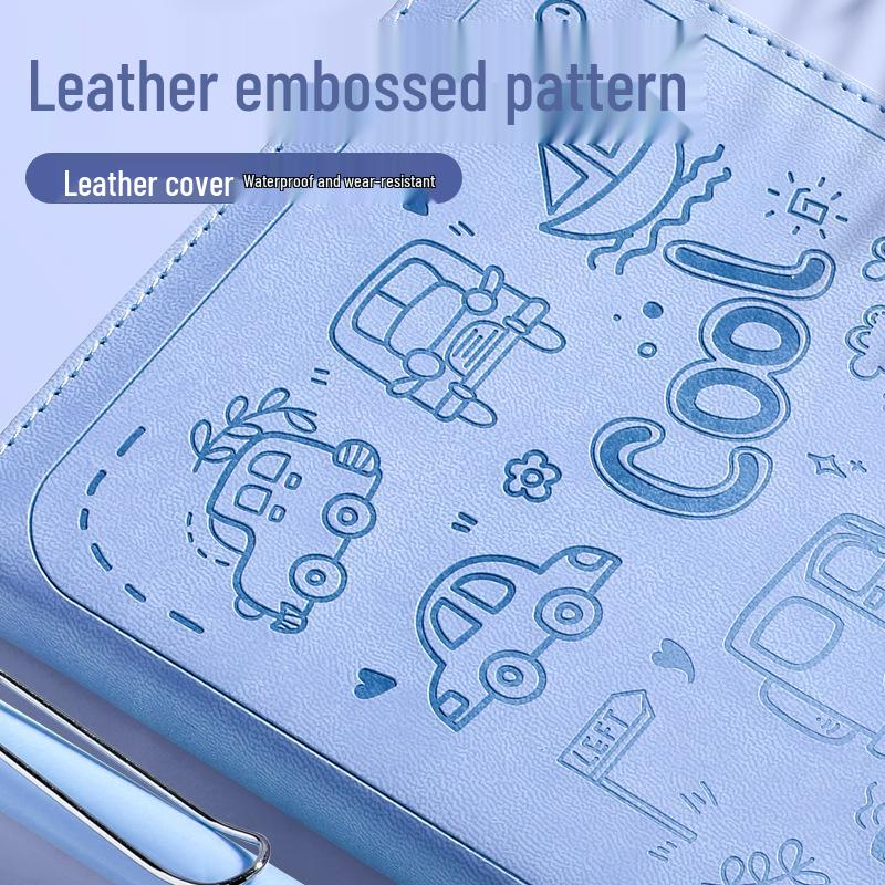 Large Cartoon Embossed Soft Cover Notebook - A5/A6 College Planner Diary