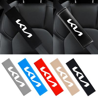 2pcs Cotton Car Seat Belt Cover Protective Shoulders Car Decoration Strap Pad For KIA Ceed Sorento K3 Rio Sportage Soul Picanto