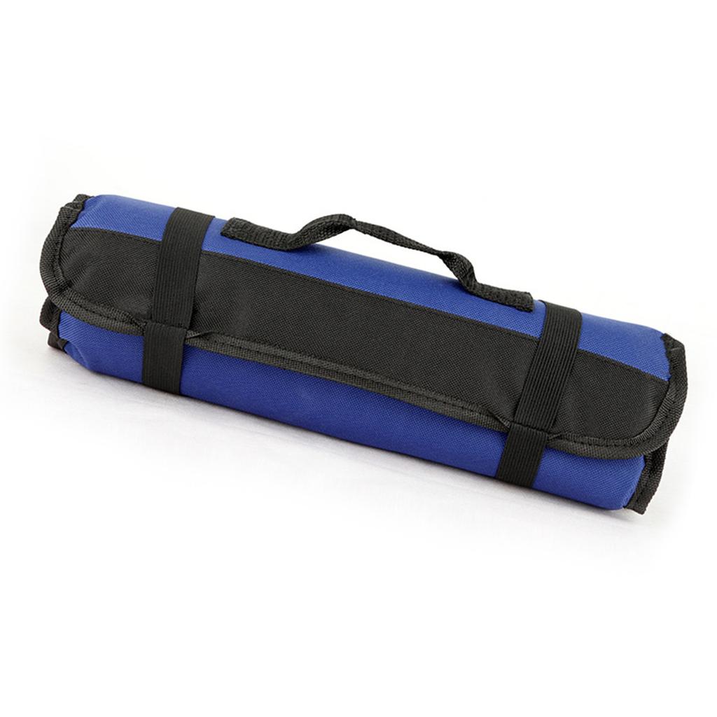 Chef Tool Roll Bag Oxford Cloth Portable Fork Tool Case Holder Pouch with Handle for Culinary Traveling