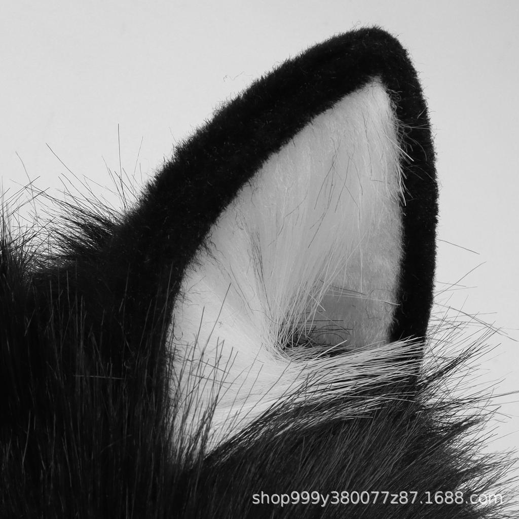 Stuffed animal canine fox mask headgear full head animal head animal head cosplay costume