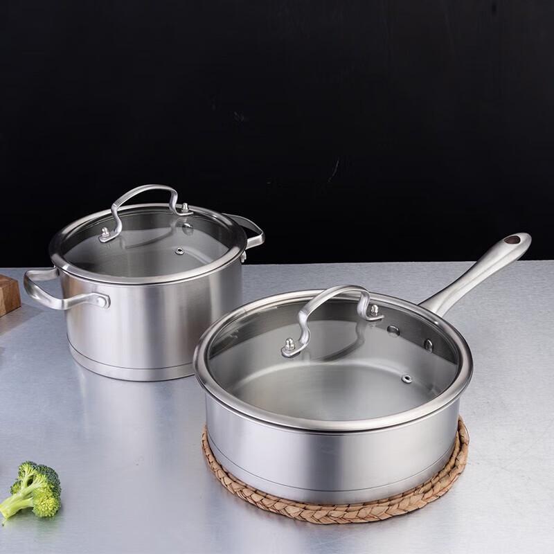 Yibotaiers 2-Piece Stainless Steel Cookware Set