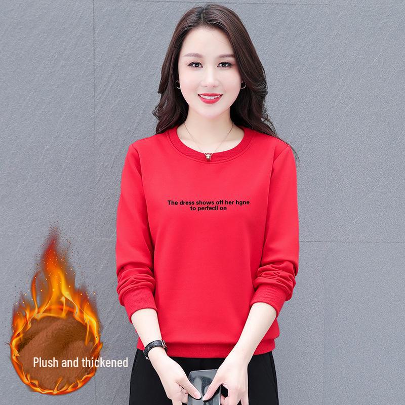 Hanorac cu guler rotund pentru femei – Primăvară/Toamnă 2025, mânecă lungă, top elegant din catifea