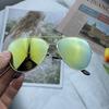 Classic Aviator Style Sunglasses with Reflective Mirrored Lenses Metal Frame Lightweight Durable Design Suitable for Outdoor Activities