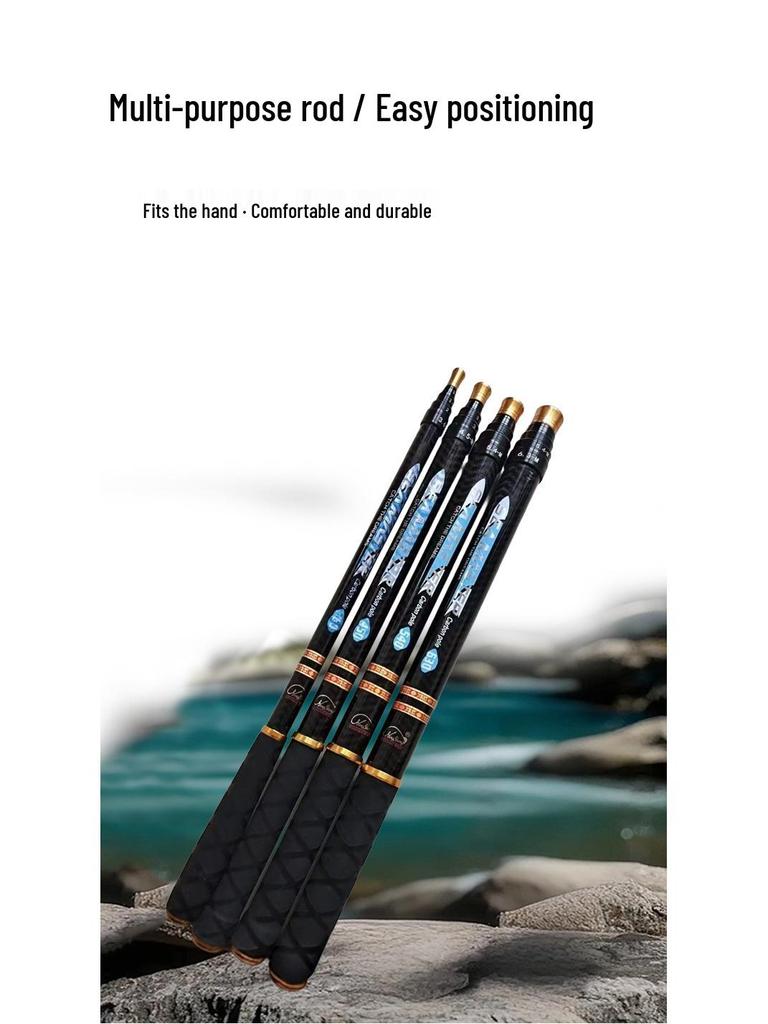 Ultra-Light Carbon Telescopic Hand Fishing Rod, 19 Tone, Four-Section, Sea Rod
