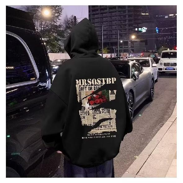 Pulover retro în stil Hong Kong, pentru bărbați, de primăvară și toamnă, pentru bărbați, cu glugă, pentru bărbați.