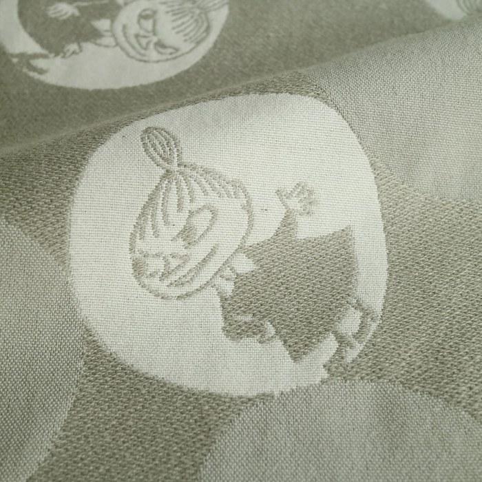 [Quarter Report] (MOOMIN) Moomin Cushion Cover Bubble Dot Mii Gray 45x45cm Jacquard Fabric Zippered Made in Japan