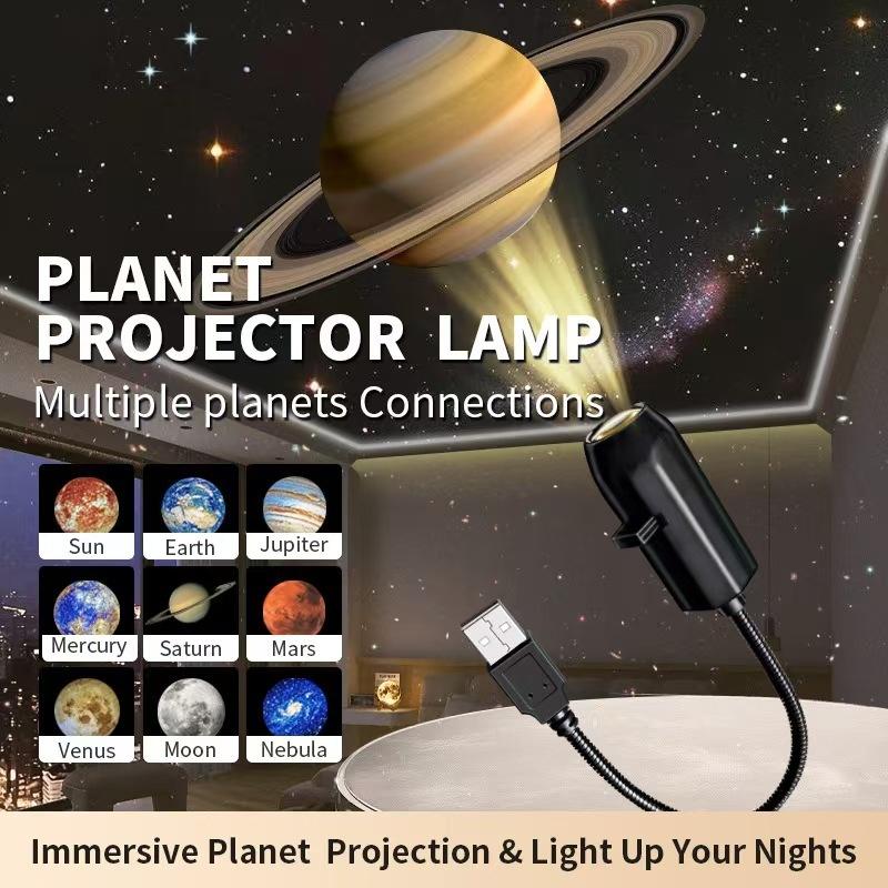 Led Usb Moon Projector Lamp Replaceable Earth Constellation Projector Bedroom Romantic Atmosphere Wall Lamp Planet Night Light