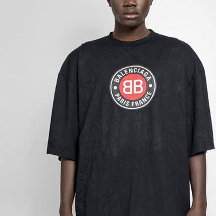 Balenciaga T Shirt Regular Fit Men's Black 641614TJV761000