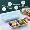 Mini Double Compartment Lunch Box Snack Container Portable Leak Proof Picnic Fresh Box Stainless Steel Food Storage Container
