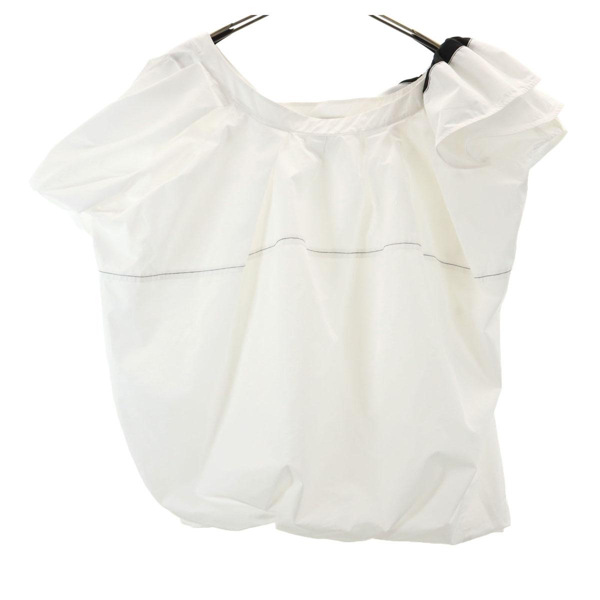

Phillip Lim French sleeve Poplin flower top blouse XS white Women Used