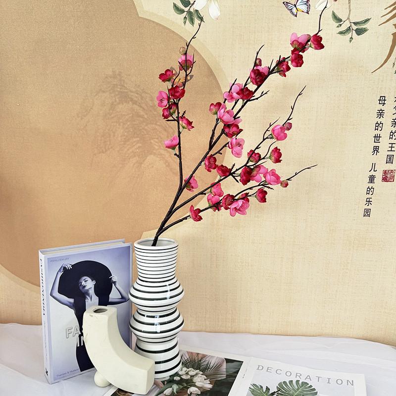 Plum Silk Blossom Flower Home Decor For Party Settings Realistic Flowers Fake