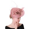 Popular European And American Hemp Yarn Headgear Bridal Hair Accessories Banquet Photo Gift Hat Feather Headgear