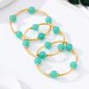 Stacked Ball Thick Gold Bracelet Elastic Jewelry Accessories New Beaded Bracelet  for Women Girls