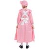 Halloween Floral Farm Dress Girls Long Sleeve Medieval Maid Costume Outfit
