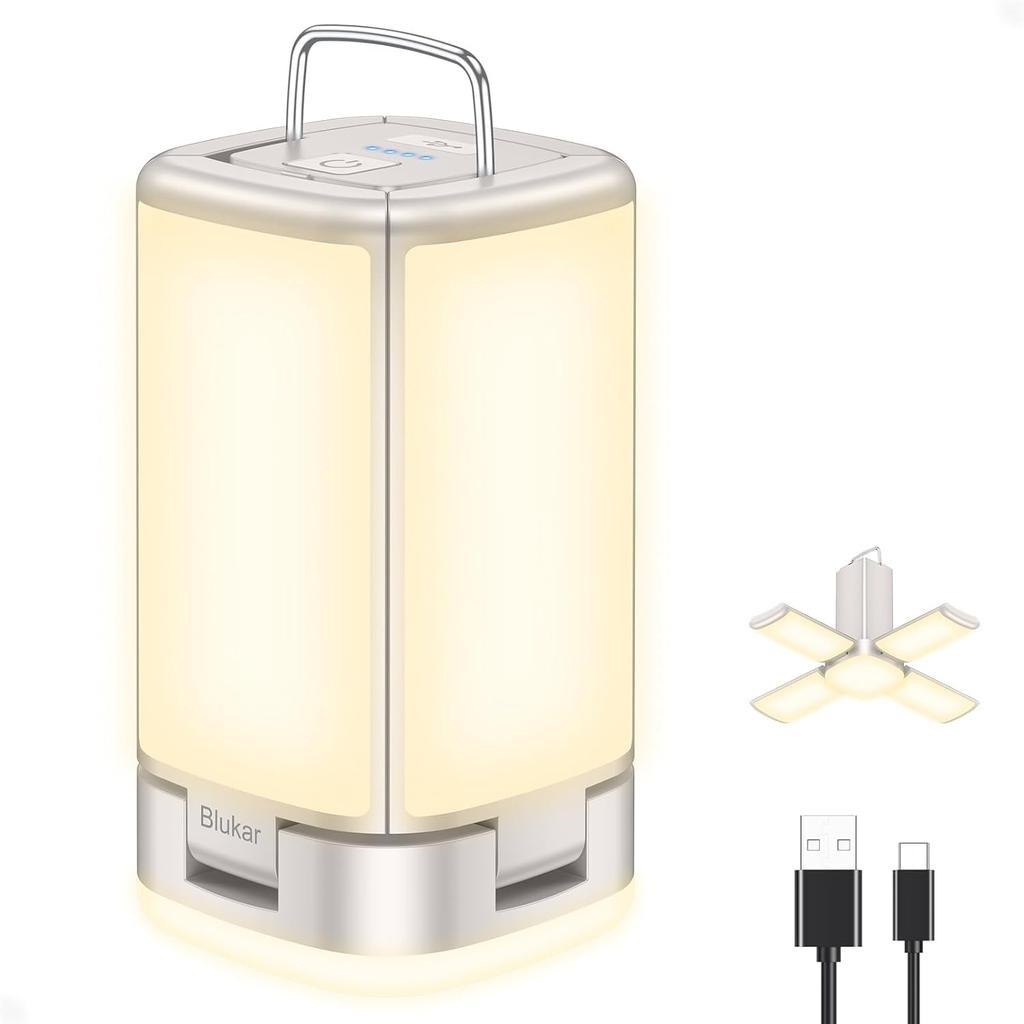 Blukar 116 LED Camping Lantern Rechargeable, Super Bright Camping Lights | 7 Modes, Innovative Foldable & Expandable Design,Long-Lasting Portable