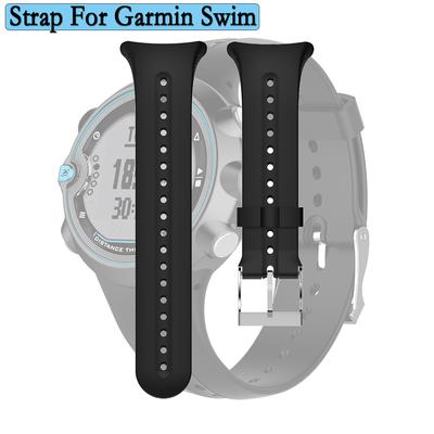 Black Strap For Garmin Swim Sport Watchband Soft Silicone Band Bracelet Accessories Correa