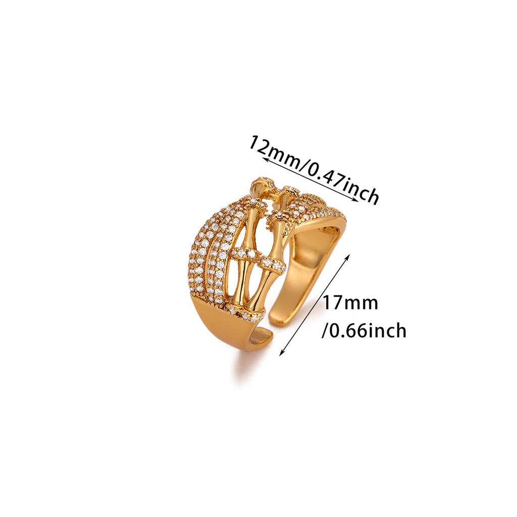 New Zircon Flower Blossom Rings For Women Gold Color Luxury Flowers Rhinestone Anillos Geometry Chic Bague Jewelry Wedding Gift