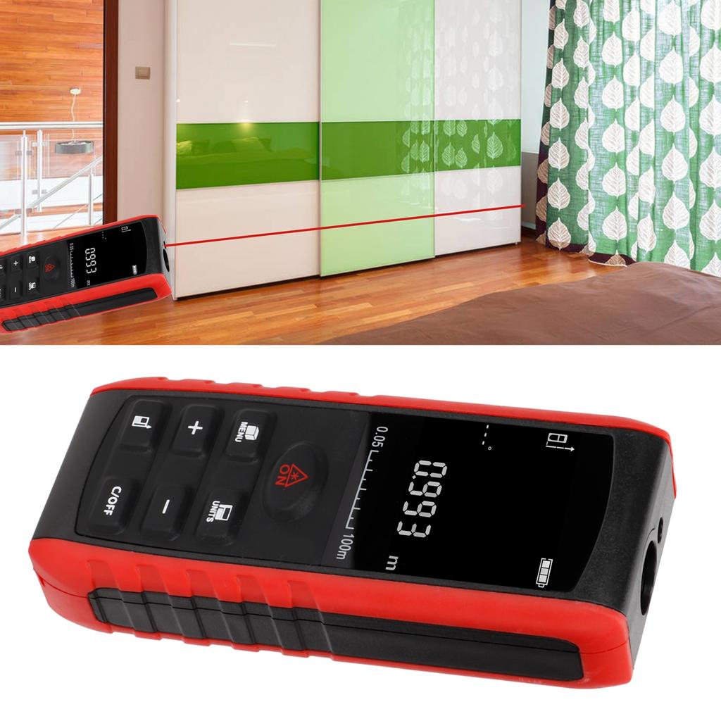 KXLE100 Infrared Distance Meter IP54 Waterproof Portable Digital Rangefinder 0.05100m