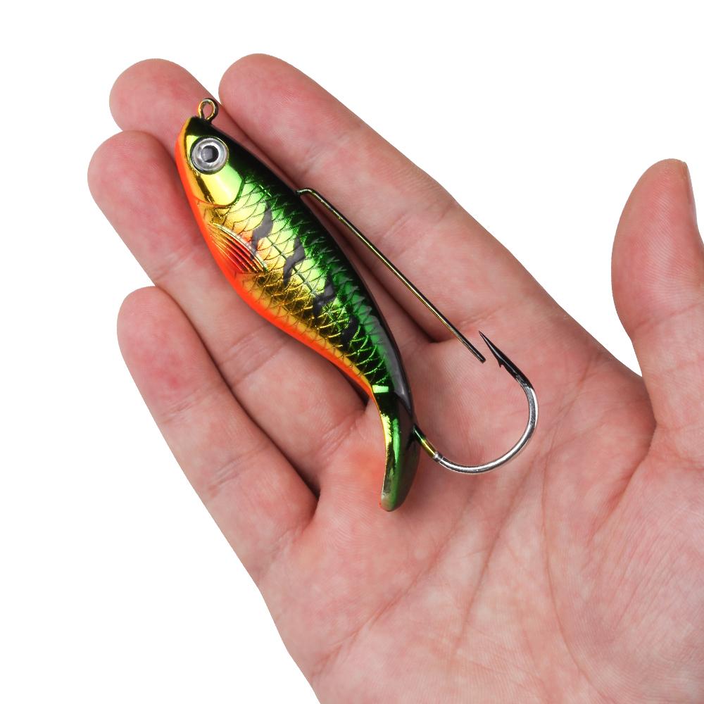 5pcs/box 85mm/21g Fishing Lure Artificial Bait Sinking Water VIB with Single Hook with Plastic Box for Bass Fishing