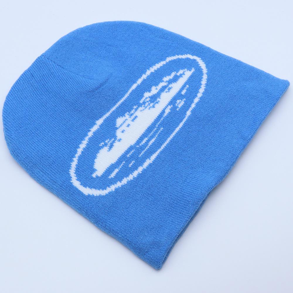 Versatile Street Fashion Hip Hop Knit Beanie - Trendy Jacquard Hat for Warmth and Style