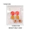 Bold Floral Layered Drop Earrings With Color-Block Design Round Statement Women Beach Style