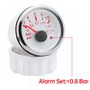 7 Color Light Pointer 52mm Oil Pressure Gauge with Sensor Alarm 0-5Bar,0-10Bar Oil Press Meter Indicator for Car Boat Yacht
