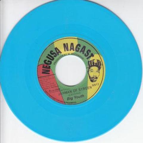 

7inch Record BIG YOUTH - Jah Man Of Syreen (Colored Vinyl) / NN13 Negusa Nagast 1976 UK Reggae, Ska & Dub