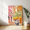La Dolce Vita Lemon Posters and Prints Retro Spritz Canvas Painting Santorini Italy Travel Wall Art Poster Living Room Decor