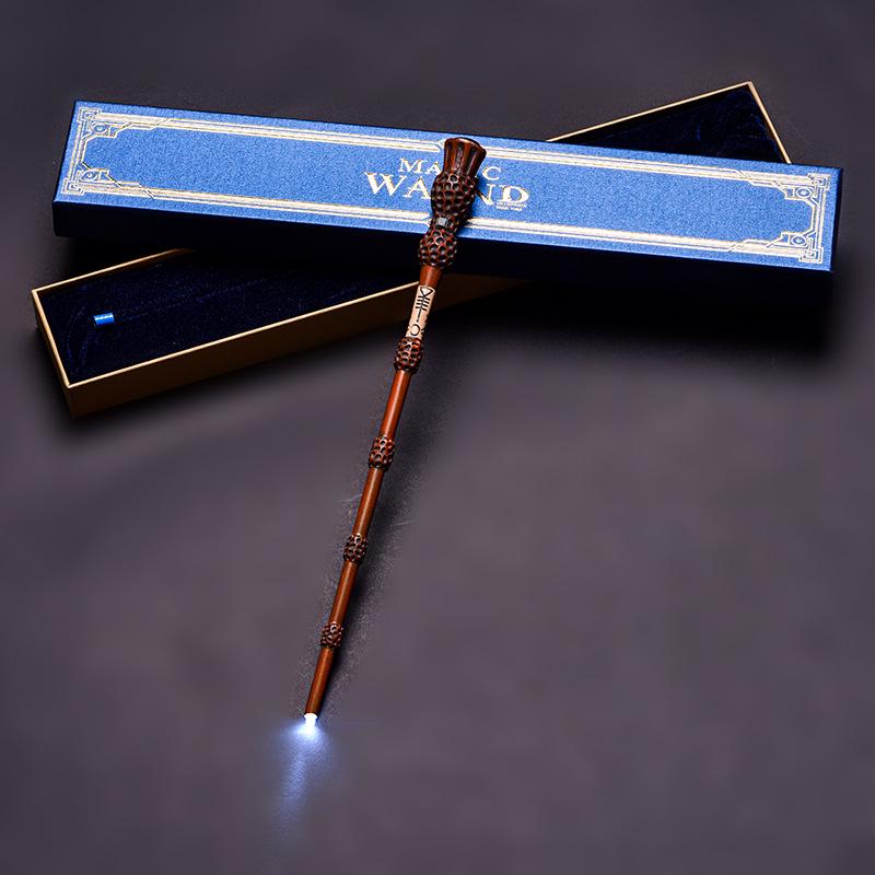 Harry Potter Magic LED Wand Set: Dumbledore & Hermione's Luminous Wands - Perfect Halloween Toy