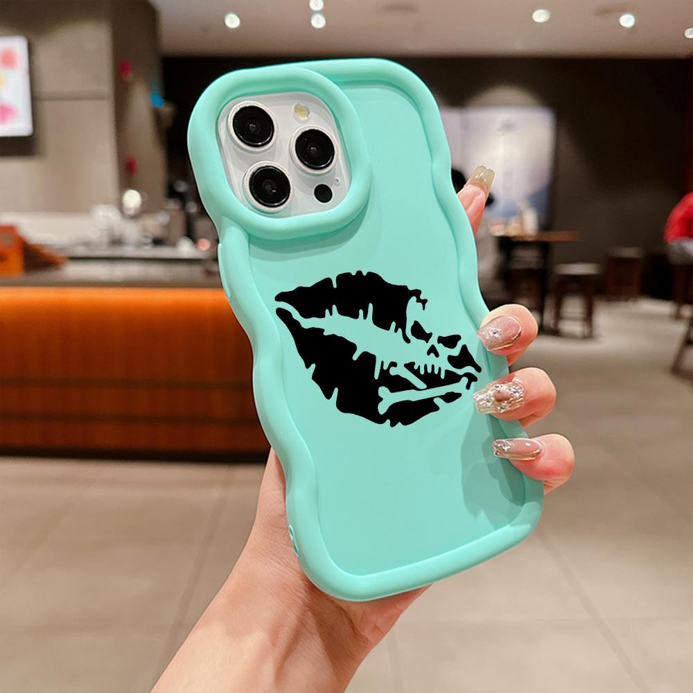 LZ18 Lips kiss Wave Silicone Phone Cases for Samsung A15 S23 FE S24 Ultra A34 A54 A14 A55 Motorola G32 OnePlus Soft Cover