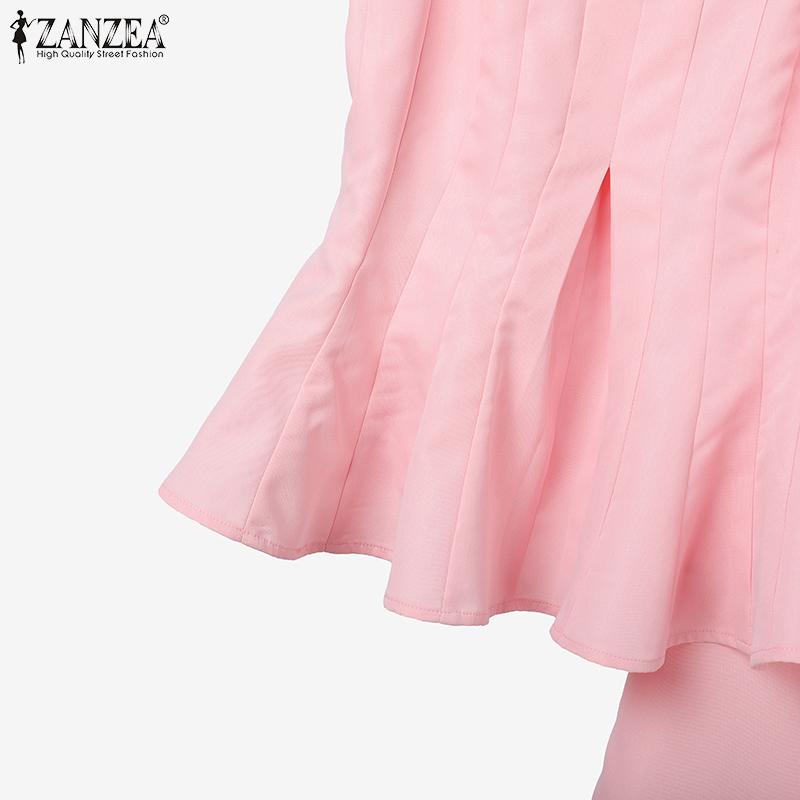ZANZEA Women Sleeveless Straps Tops and Pants Summer Two Piece Suit Sets