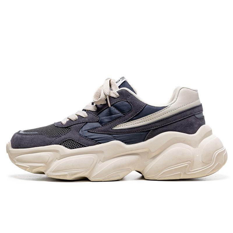 

Dad shoes men s thick soles increase height casual sports men s shoes Korean version trendy mesh breathable men s running shoes trendy shoes 44 темно серый