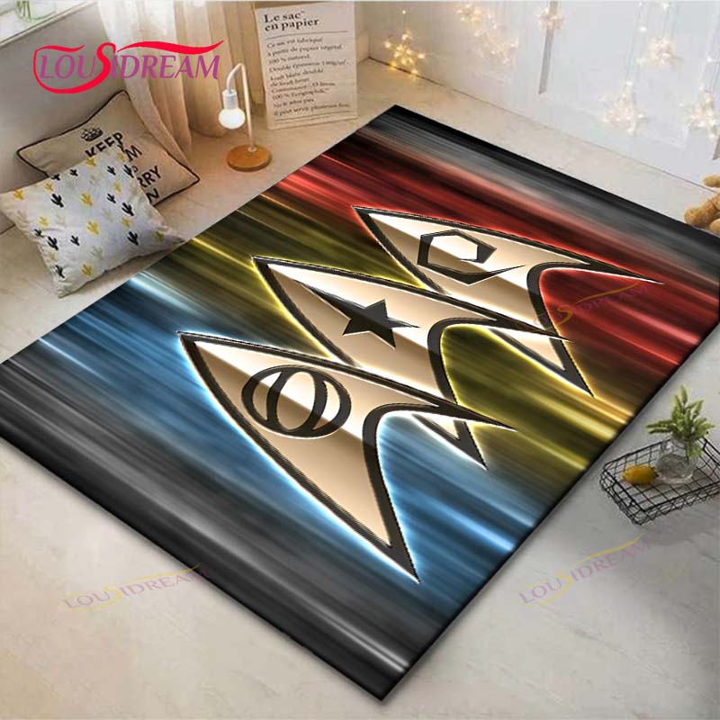 Fashion Famous Films S-Star-T-Trek Carpet Living Room Bedroom Bedside Mat Fashion Floor Mat Area Rug Door Mat Bedroom Decoration