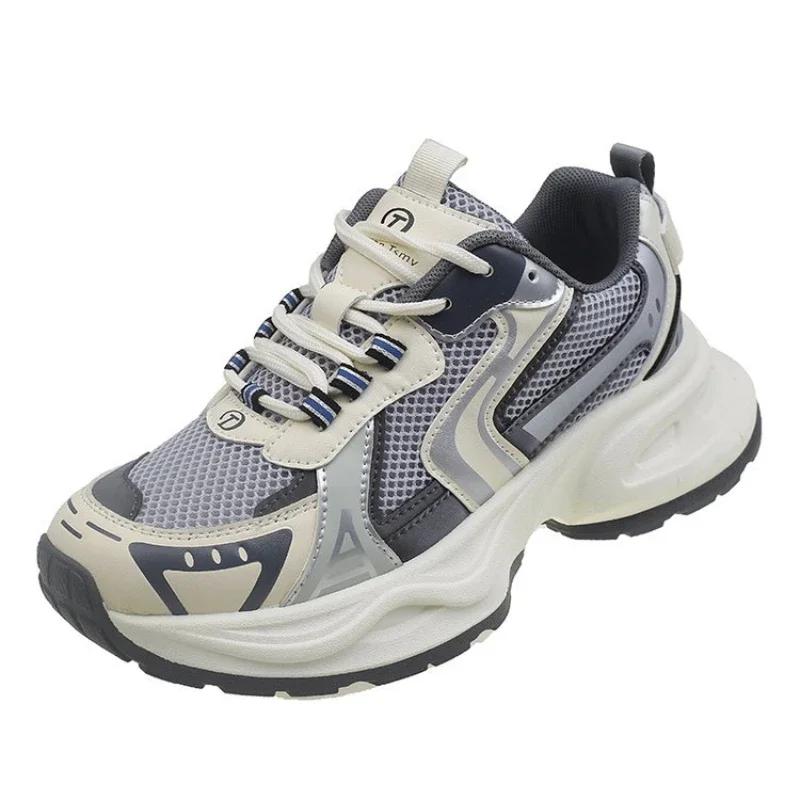 Fashion Thick Sole Dad Shoes for Women's New Mesh Breathable  Casual Sports Shoes Lightweight Running Shoes Zapatillas Mujer 2024