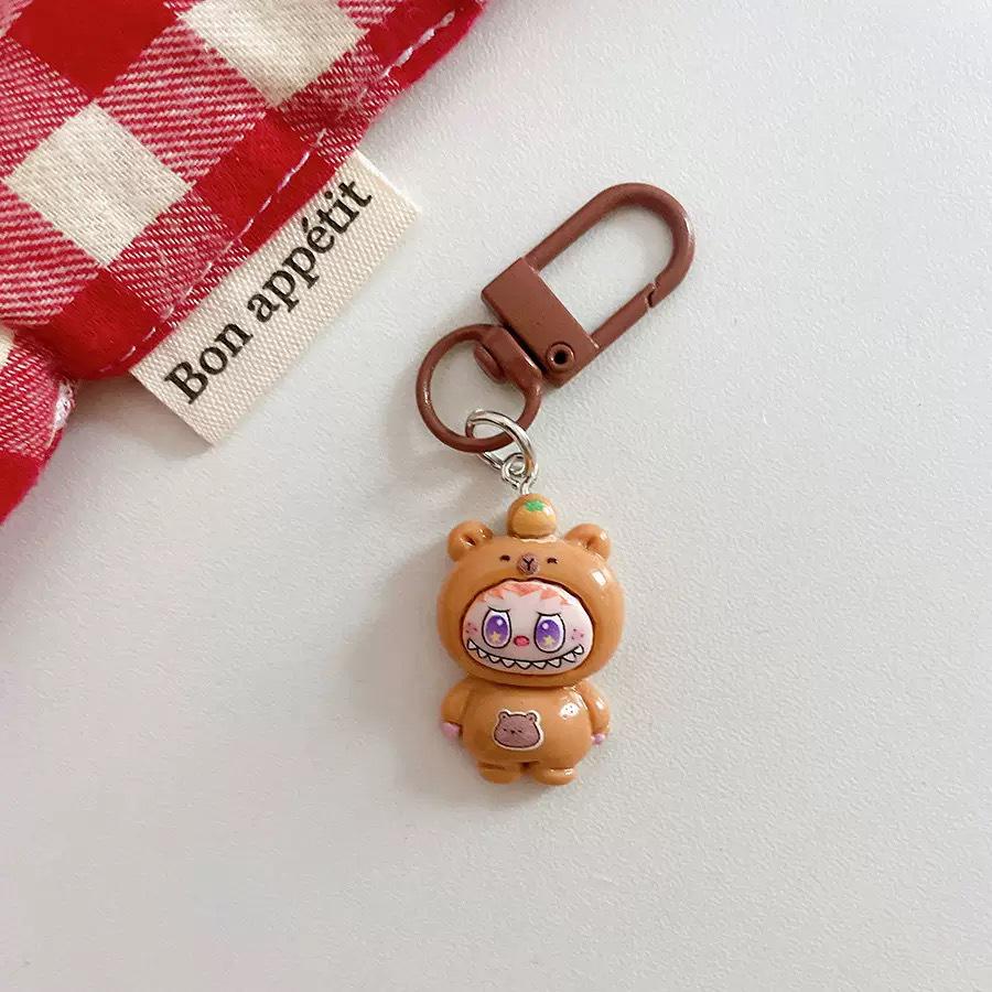 Cute Cartoon Costume Change Keychain Pendant – Bag and Backpack Ornament, Car Keychain, Couple Gift