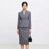 Teluoman Women's Gray Professional Business Suit Set
