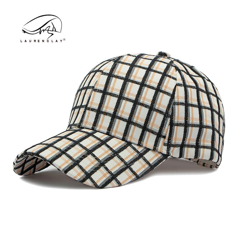 Hat Plaid Plaid Cap Women's Outdoor Sunscreen Shade Baseball Cap Hard Top Men's Casual