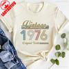Vintage 1976 Birthday 49th Shirts Gifts For Unisex Wounisex Commuter Allmatch Tee Crewneck Casual Fashion Printed Tshirt Tops