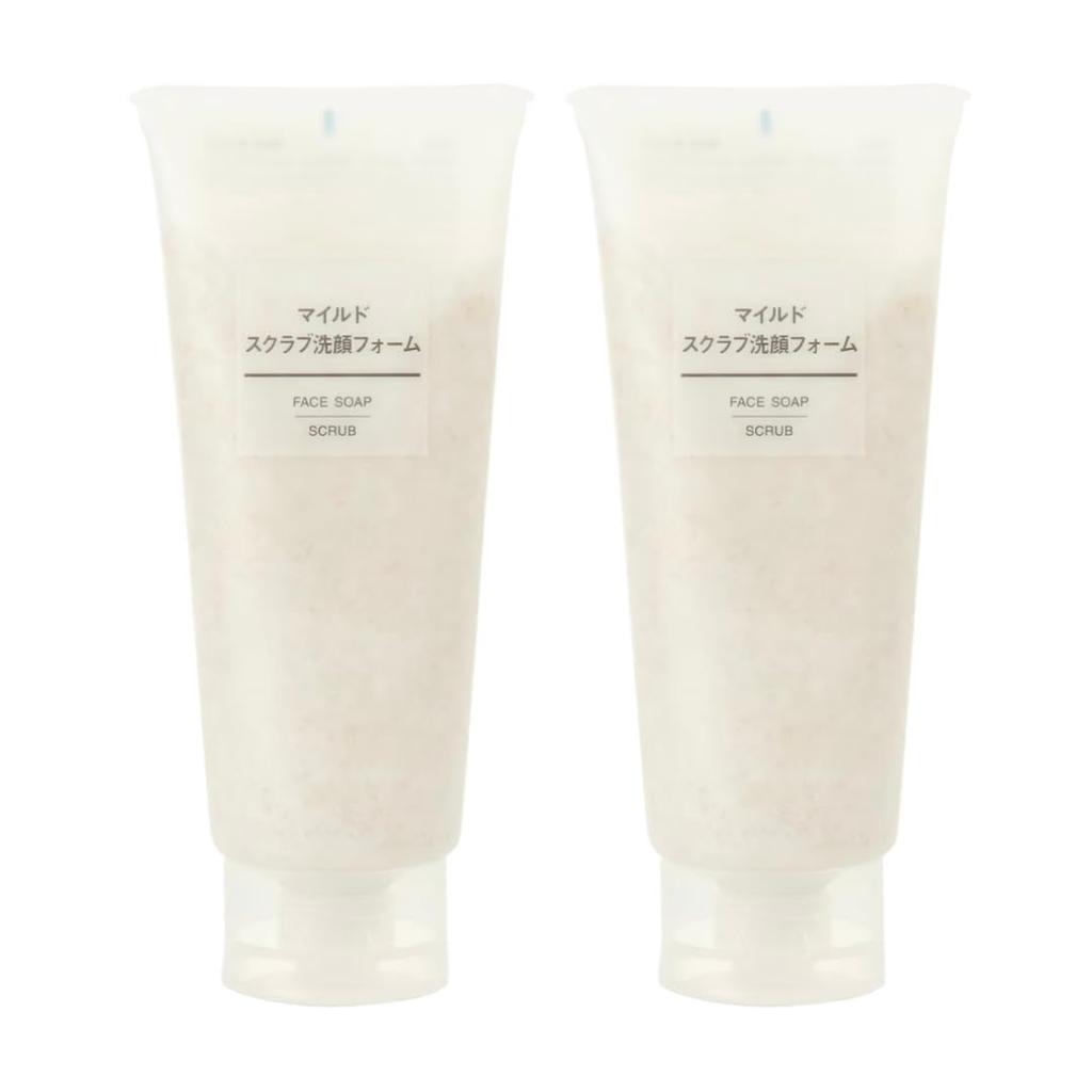 MUJI Mild Scrub Facial Cleanser 200g x 2 Set Good Product Plan (Large Capacity)