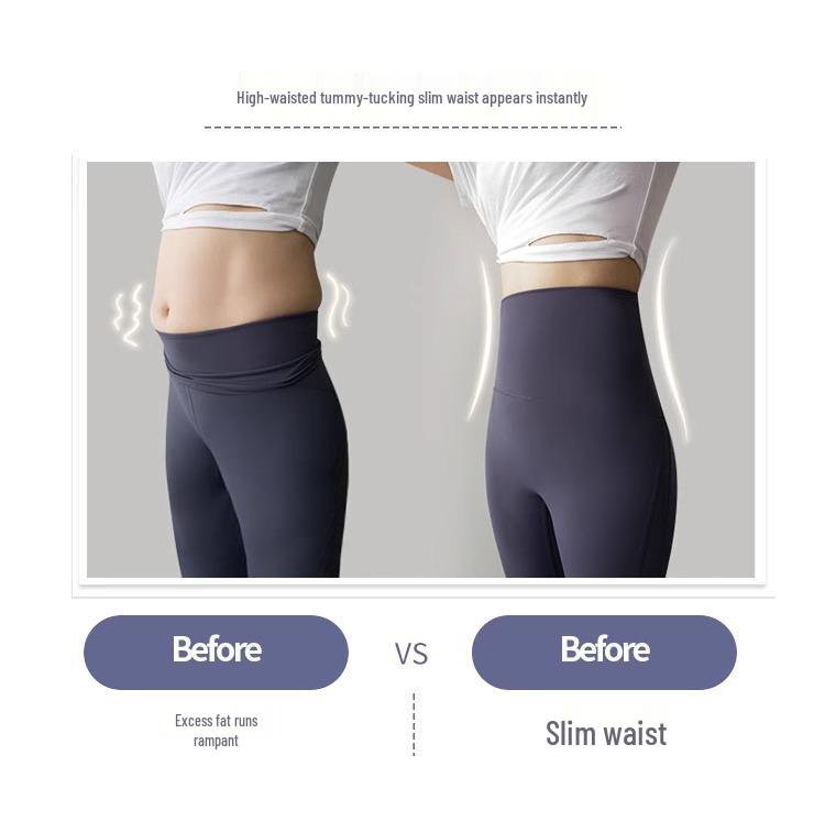 Lulu Women's Quick-Dry Elastic Yoga Leggings - Peach Hip Lift, Spring/Summer Fitness & Running Tights