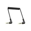 3.5mm Spring Loaded Sound Cable Adjustable Length 3 Section To 3 Section/4 Section Design Universal Compatibility