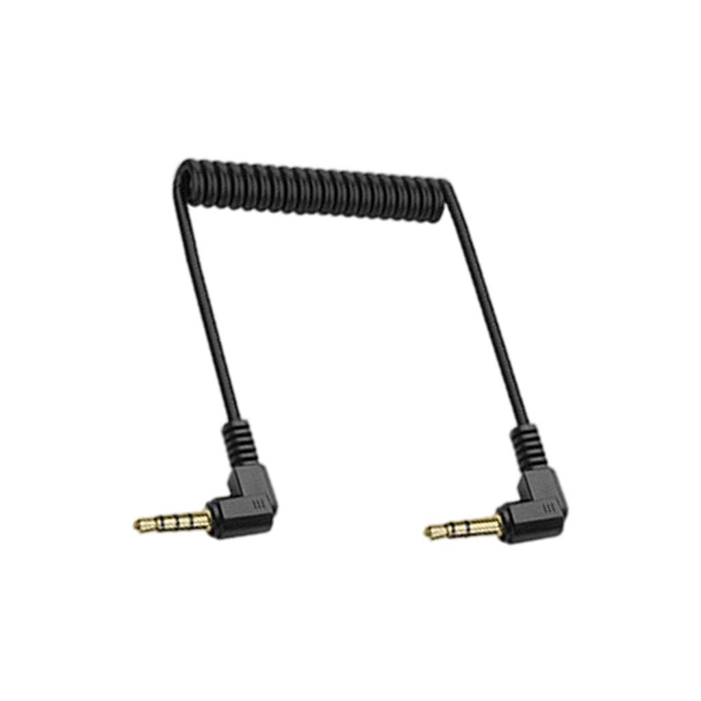 3.5mm Spring Loaded Sound Cable Adjustable Length 3 Section To 3 Section/4 Section Design Universal Compatibility