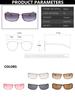 Y2k Sunglasses Women Fashion Brand Designer Gradient Goggle Sun Glasses Men Steam Punk Glasses Shades Eyewear Mirror Eyeglasses