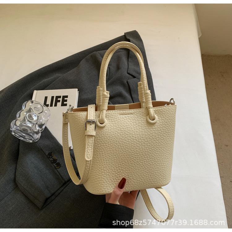 This Year's Trendy Foreign Style Hand-held Bucket Bag Women's 2025 New Fashion Small Carry Bag Shoulder Crossbody Bag
