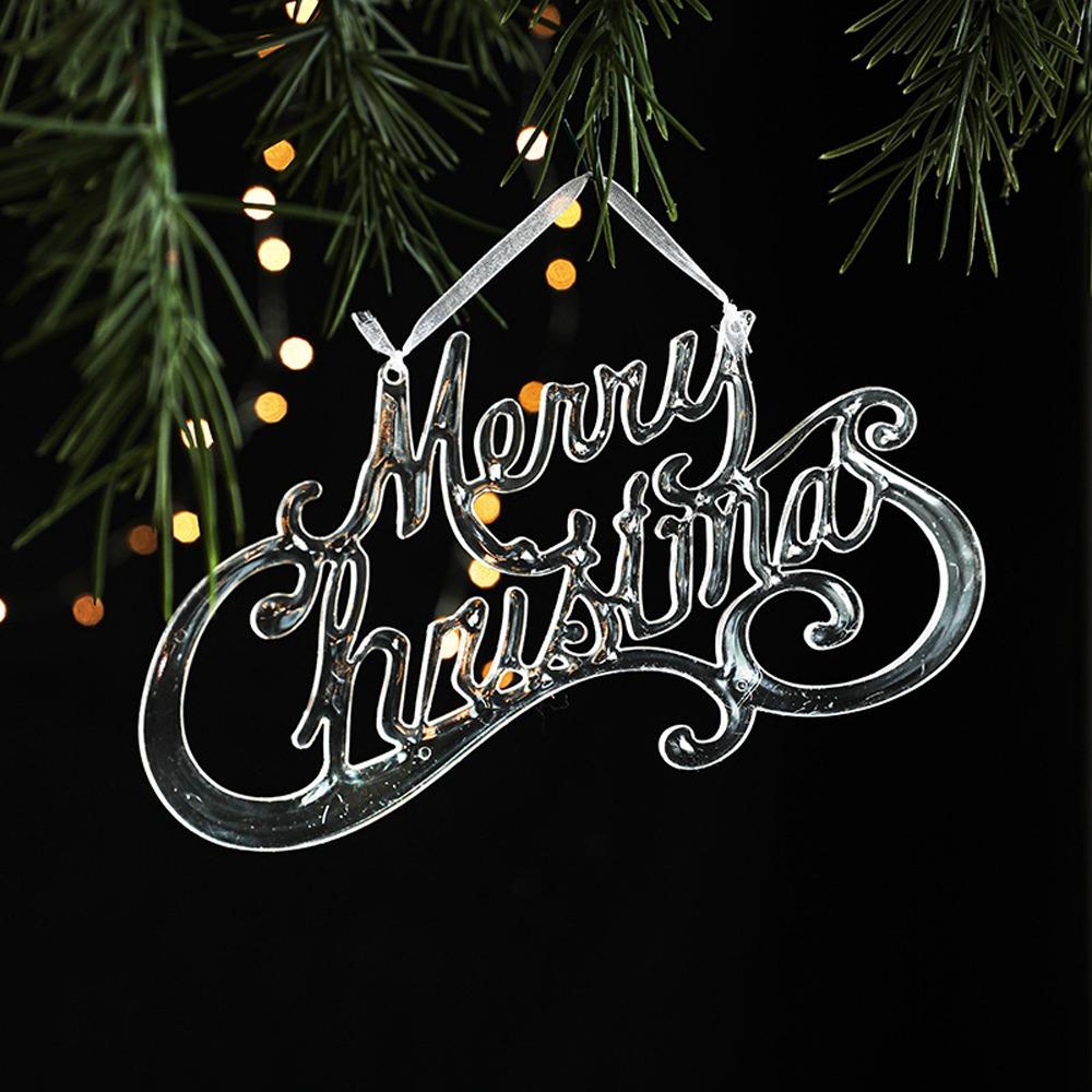 DIY Transparent Icicle Ornaments Acrylic Xmas Tree Ornaments  Merry Christmas Decor