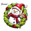 Family Christmas Home Decor Wooden Hanging Pendant, Snowman/Santa Claus/Gnome Ornament with Decorative Craft Pieces Hemp Rope for Indoor Outdoor