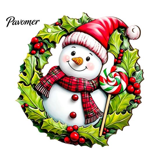 Family Christmas Home Decor Wooden Hanging Pendant, Snowman/Santa Claus/Gnome Ornament with Decorative Craft Pieces Hemp Rope for Indoor Outdoor