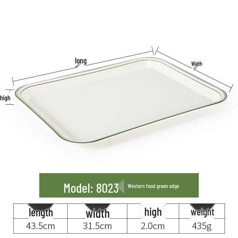Yi Pan Rectangular Plastic Divided Serving Tray