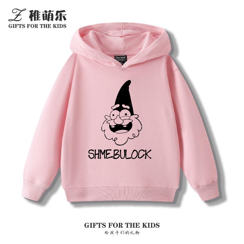 Gravity Falls Anime Fun Hooded Sweatshirt Boys Girls Children's Fall and Winter Padded Cute Casual Trend Warm Long Sleeve Top